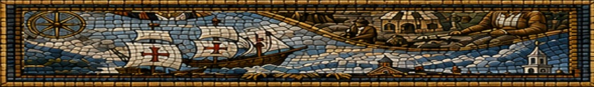 Exploration & Arrival — mosaic panel band