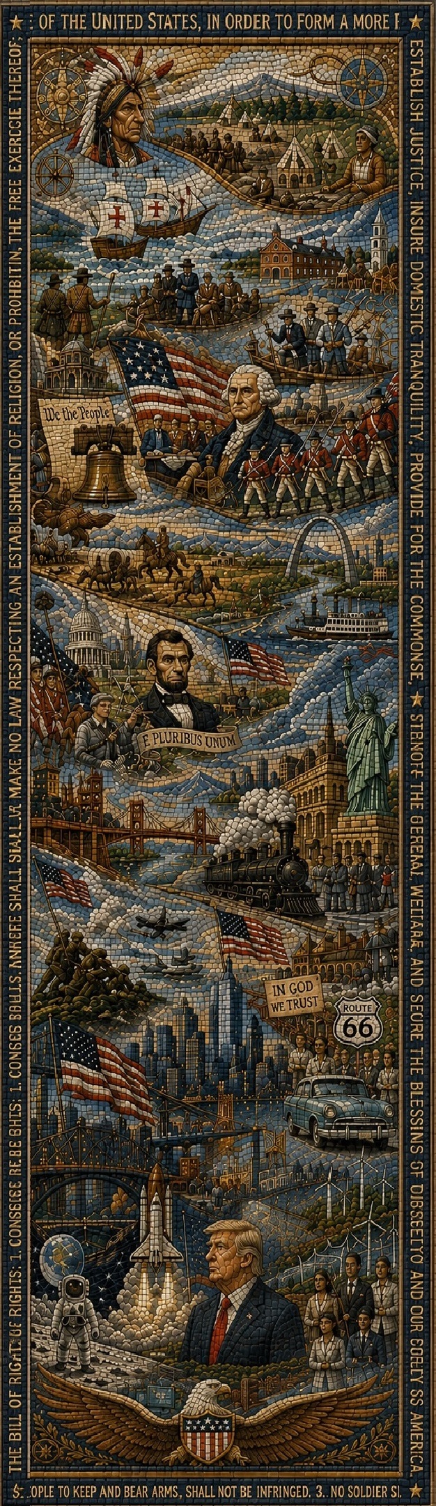 The American History Mosaic — full composition